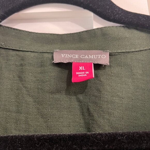 NWT Vince Camuto olive green 3/4 length sleeve top XL - Picture 3 of 6